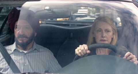 Behind The Wheel Of A Large Automobile