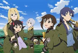 Young girl with the horn